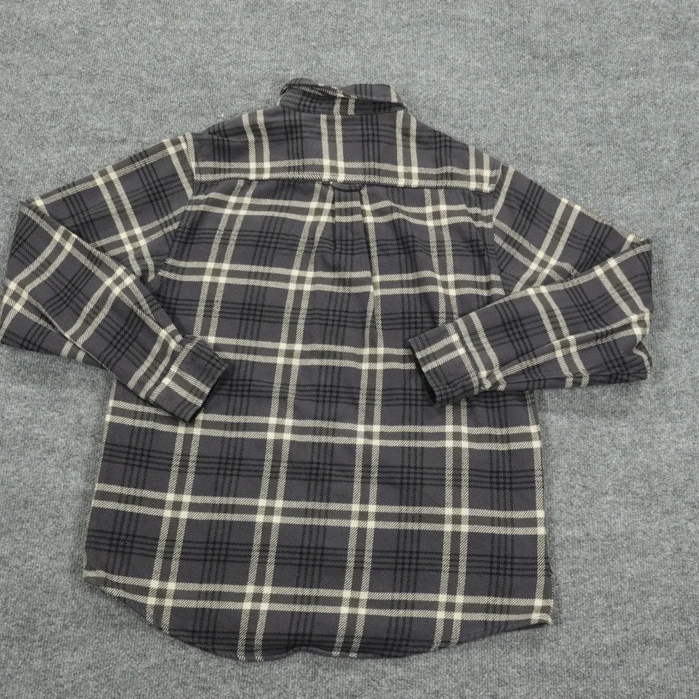 Woolrich‎ Shirt Mens Large Gray Plaid Flannel Long Sleeve Button Down Outdoor